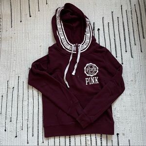 PINK Maroon hoodie
